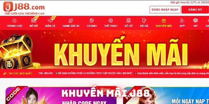 Khuyến mãi J88 cực khủng – Thưởng lớn, chơi thả ga